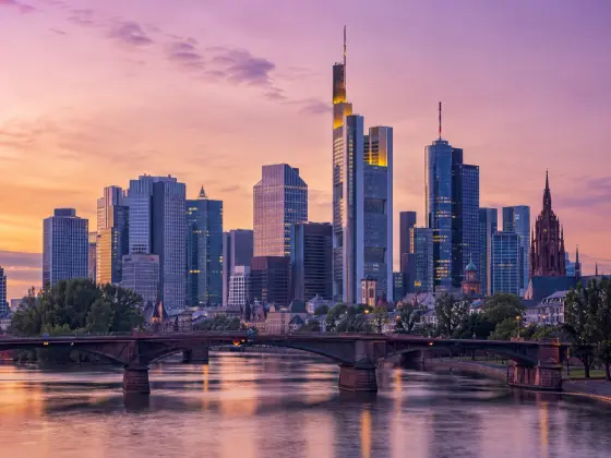 Frankfurt skyline representing Senton VPN servers in Germany